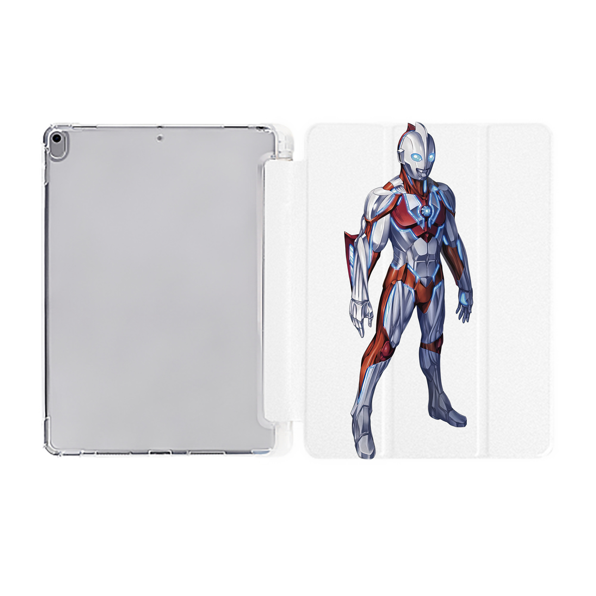 （画像用） ウルトラマン Ultraman IPad ケース ペン収納付き 三つ折りスタンド PUレザー×シリコン 対応機種9.5/10.5/10.9インチ